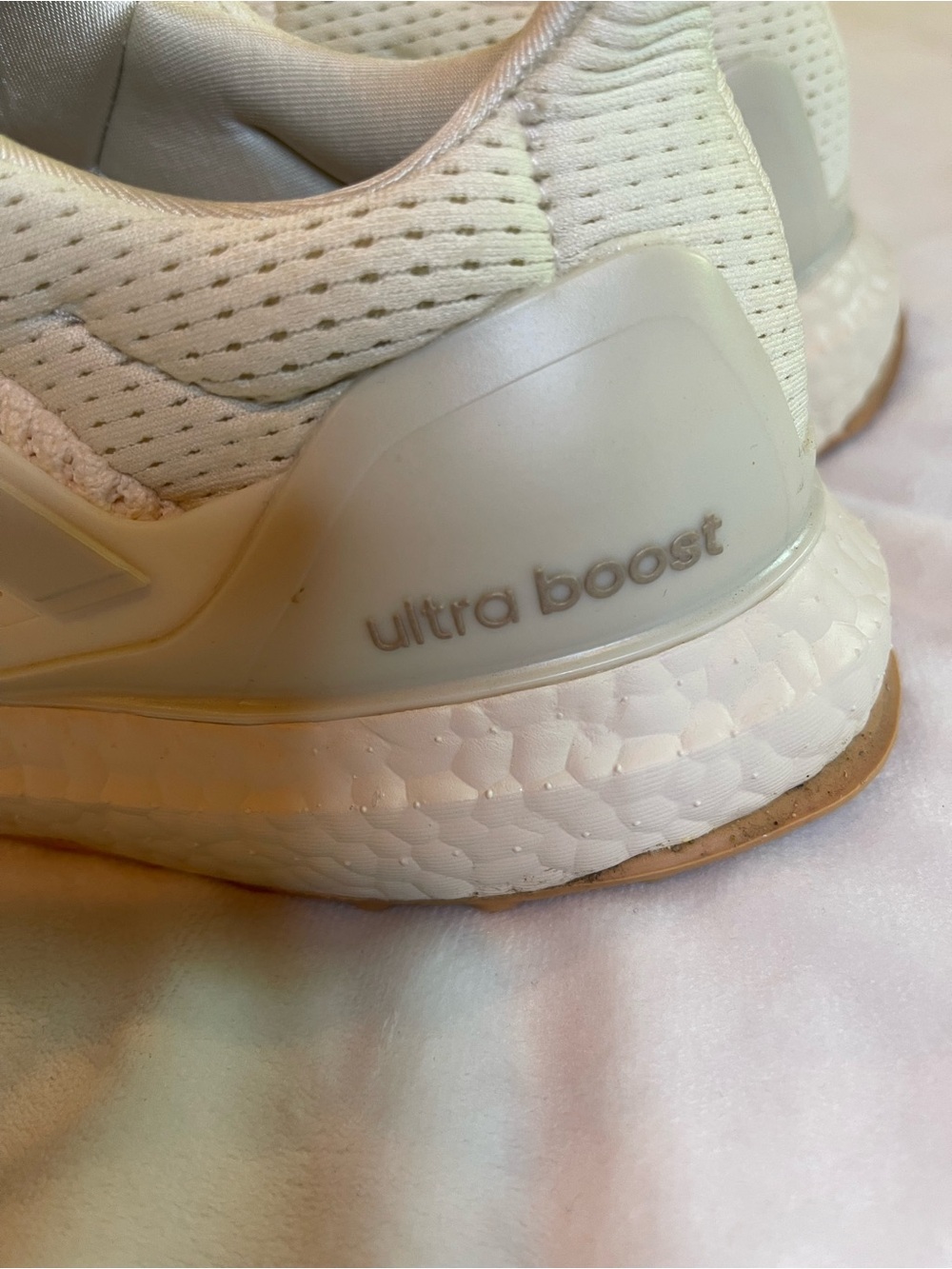 Adidas Ultraboost 1.0 Off White Cream Gum Sole Women’s Running Shoes Size 9.5 - Picture 7 of 9